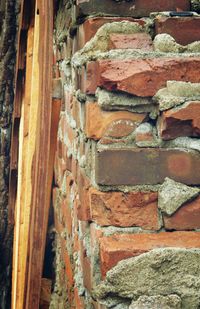 Close-up of brick wall