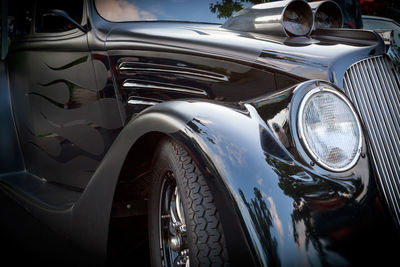 Close-up of vintage car
