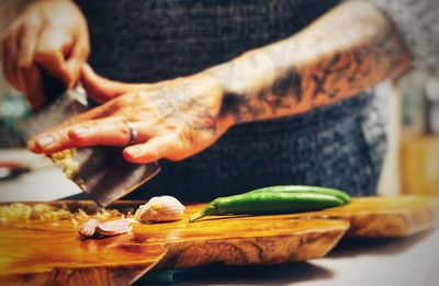 Man preparing food