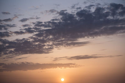 Low angle view of sky during sunset