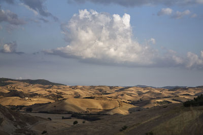 Scenic view of desert against sky