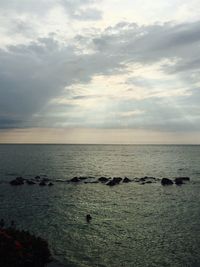 Scenic view of sea against sky