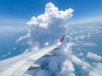 Airplane flying in sky