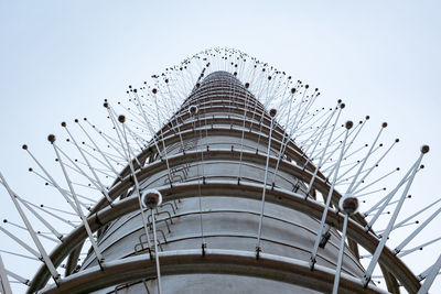 Low angle view of ferris wheel against clear sky