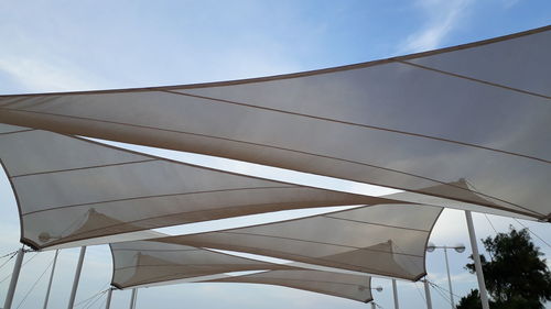 Low angle view of modern building against sky