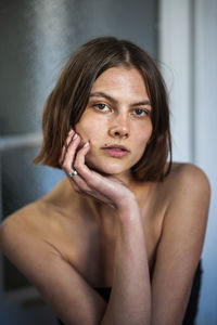 Portrait of beautiful young woman