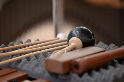 Close-up of music instrument