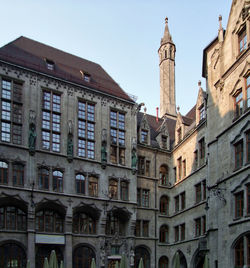 Low angle view of old building against sky