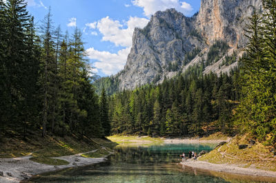 View of lake with mountain in background