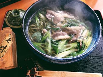 Close-up of soup in bowl
