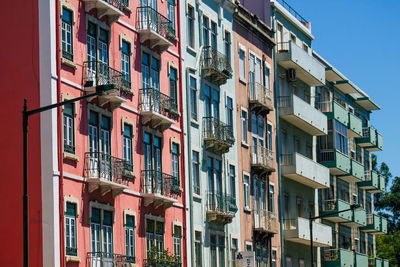 Low angle view of residential building against sky