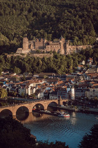 Bridge over river in city