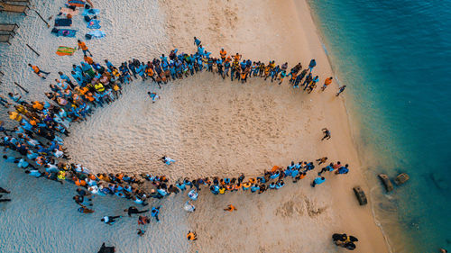 Beach acrobats fun in zanzibar