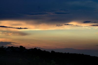 Scenic view of dramatic sky during sunset