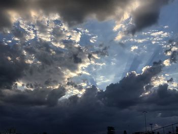 Low angle view of storm clouds in sky