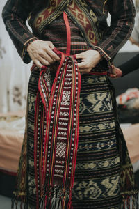 Close-up of woman wearing mask