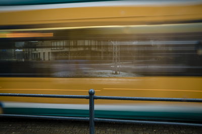 Blurred motion of train at night