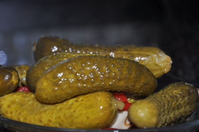 Close-up of meat in plate