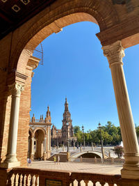 Low angle view of historical building