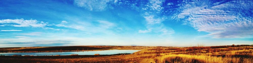 Panoramic view of landscape against sky