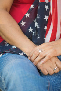 Close-up of couple holding hands