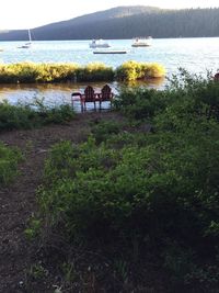 Scenic view of calm lake