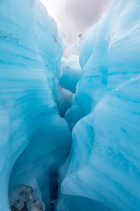 View of ice formations