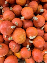 Full frame shot of pumpkins for sale