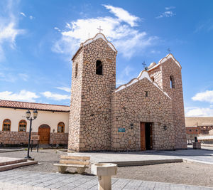 Low angle view of historic building against sky