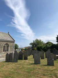 View of cemetery against sky