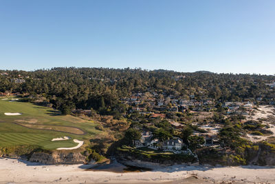 Scenic view of landscape against clear sky