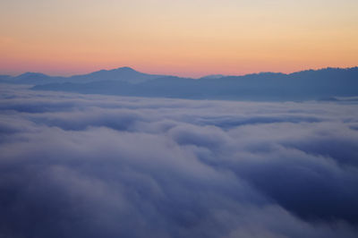 Scenic view of cloudscape during sunset