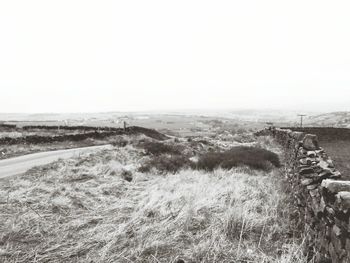 Scenic view of landscape against clear sky