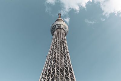 Low angle view of building against cloudy sky