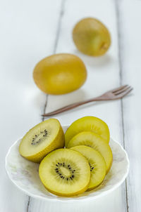 Close-up of fruits on table