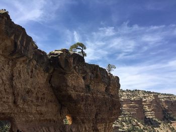 Idyllic shot of cliffs against sky at grand canyon national park