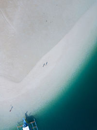 Aerial view of people standing on beach