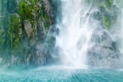 Scenic view of waterfall