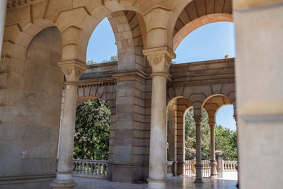 Detail of the fountain  inside the parc de la ciutadella in ciutat vella in barcelona,spain