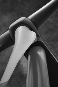 Low angle view of pole against sky