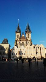 Low angle view of cathedral against blue sky