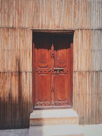 Close-up of closed door