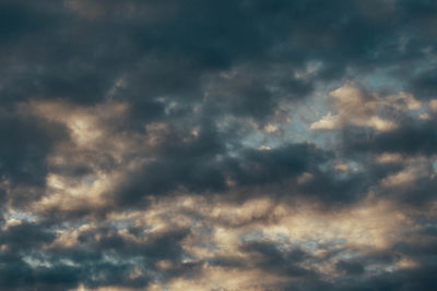 Low angle view of storm clouds in sky