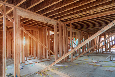 Interior of building under construction