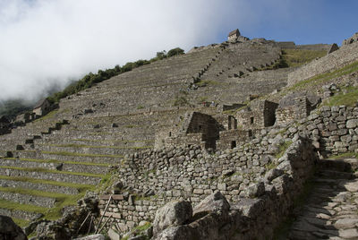 View of fort against cloudy sky