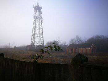 Traditional windmill against clear sky