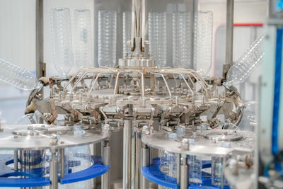 High angle view of laboratory equipment