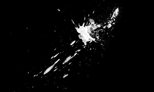 Close-up of water splashing against black background