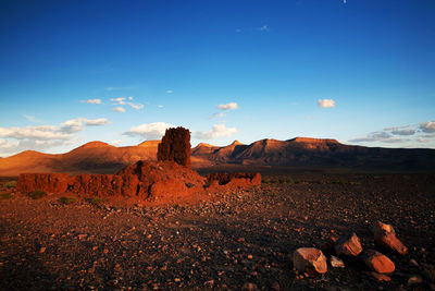 Scenic view of desert against sky