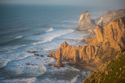 Rock formations on sea shore